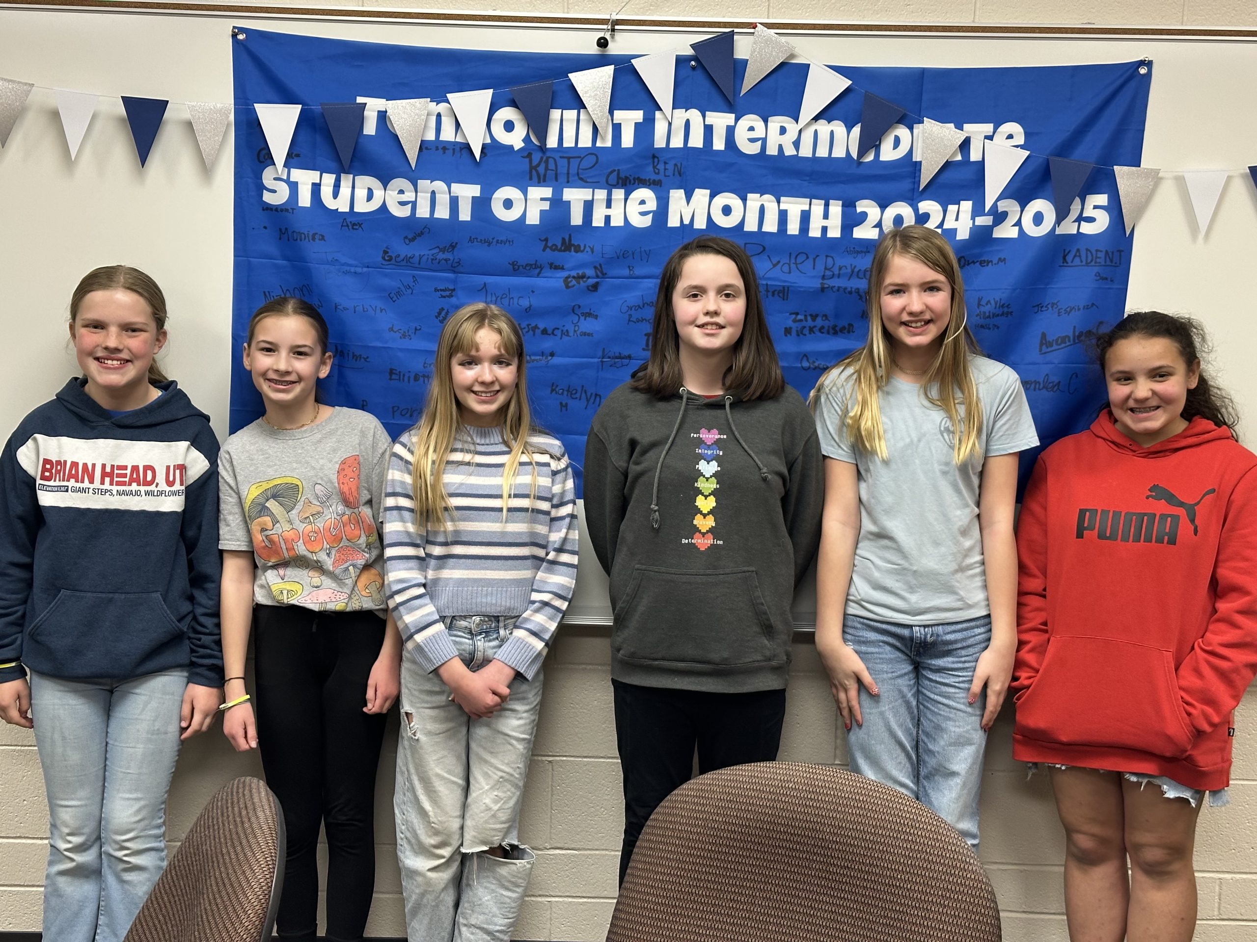 6th grade February Students of the Month