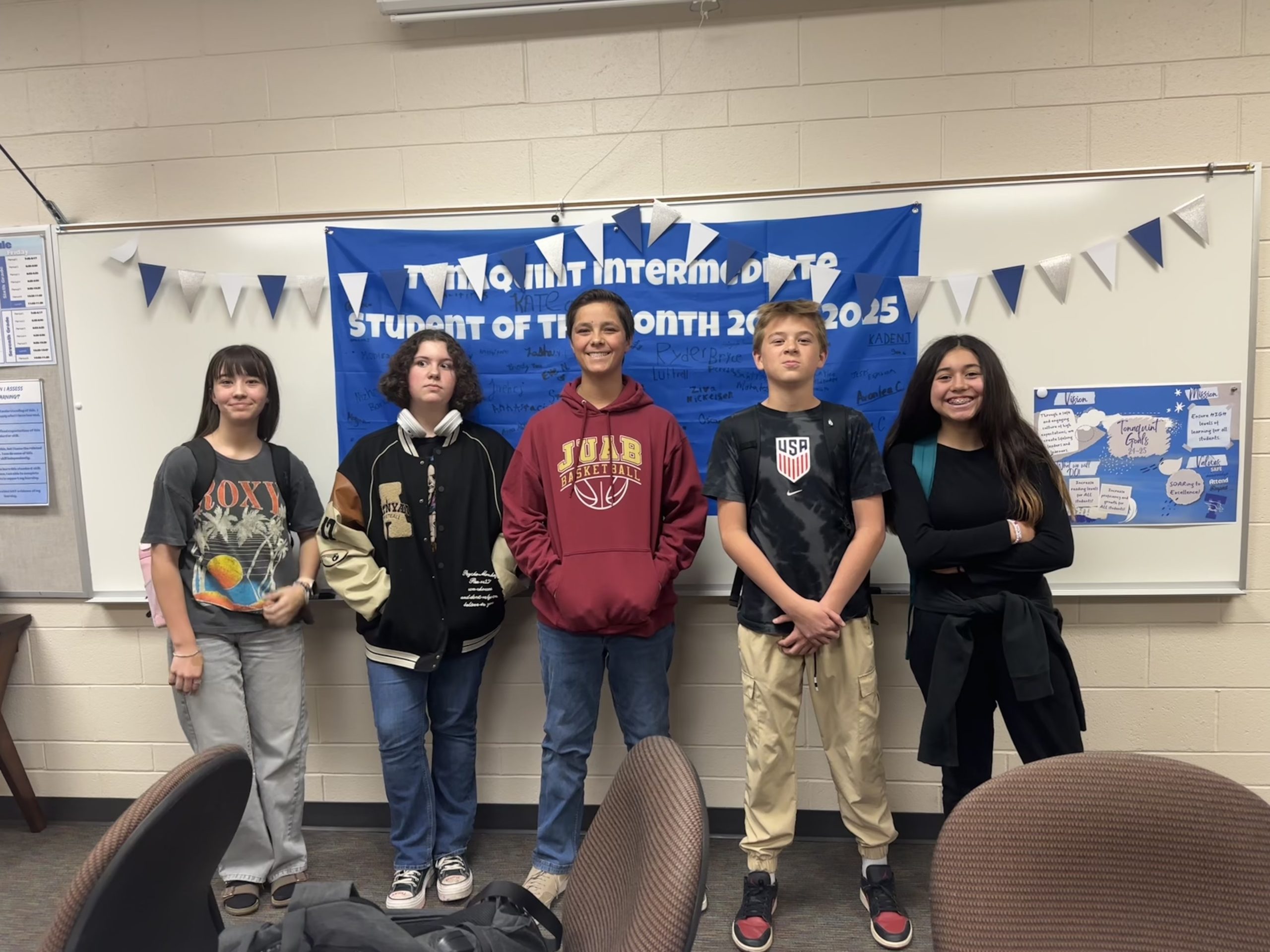 7th grade February Students of the Month