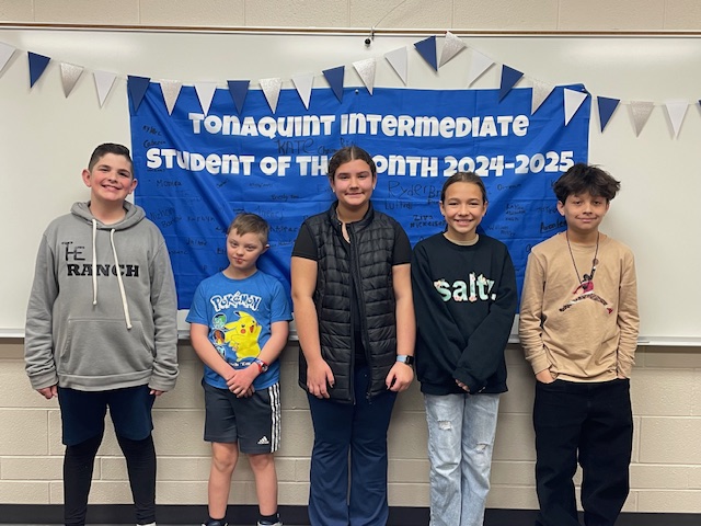 6th Grade January Students of the Month